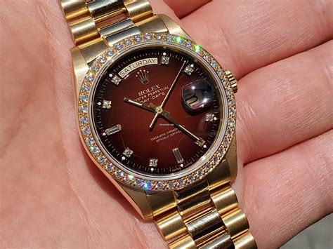 red face rolex day date president|rolex day date for sale.